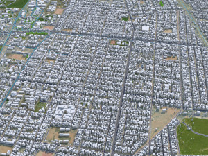 Ouagadougou city Burkina Faso 30km Model 3D