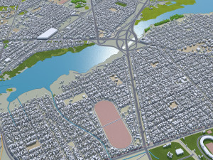 Ouagadougou city Burkina Faso 30km Model 3D