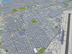 Ouagadougou city Burkina Faso 30km Model 3D