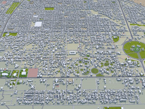 Ouagadougou city Burkina Faso 30km Model 3D