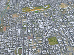 Ouagadougou city Burkina Faso 30km Model 3D
