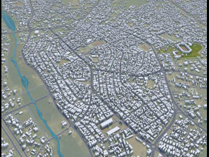 Owerri city Nigeria 30km 3D Model