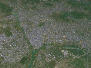 Owerri city Nigeria 30km 3D Модель