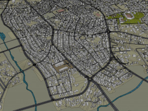 Owerri city Nigeria 30km 3D Модель