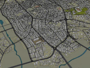 Owerri city Nigeria 30km 3D Model