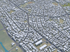 Owerri city Nigeria 30km 3D Модель