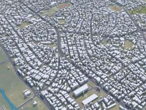 Owerri city Nigeria 30km 3D Model