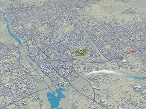 Owerri city Nigeria 30km 3D Модель