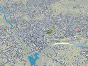 Owerri city Nigeria 30km 3D Model