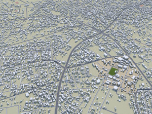 Owerri city Nigeria 30km 3D Модель