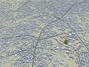 Owerri city Nigeria 30km 3D Model