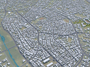 Owerri city Nigeria 30km 3D Модель