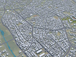Owerri city Nigeria 30km 3D Model