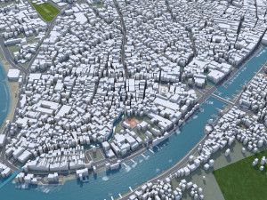 Padang city Indonesia 25km 3D Model