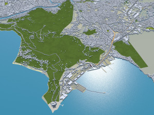 Padang city Indonesia 25km 3D Model