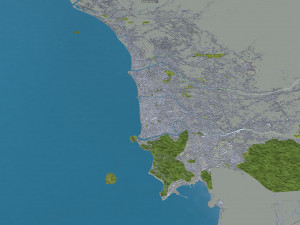 Padang city Indonesia 25km 3D Model