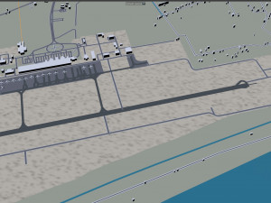 Padang city Indonesia 25km 3D Model