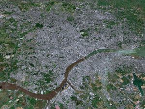 Palembang city South Sumatra Indonesia 30km Model 3D