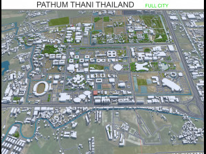 Pathum city Thani Thailand 70km 3D 모델