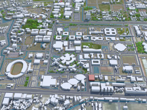 Pathum city Thani Thailand 70km Model 3D
