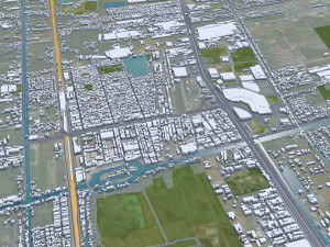 Pathum city Thani Thailand 70km Model 3D