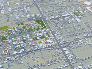 Pathum city Thani Thailand 70km Model 3D