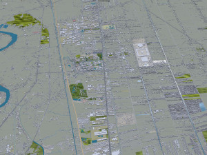 Pathum city Thani Thailand 70km Model 3D