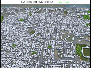 Patna city Bihar India 35km Modello 3D
