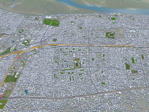 Patna city Bihar India 35km 3D Model