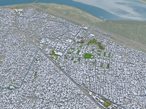 Patna city Bihar India 35km 3D Model
