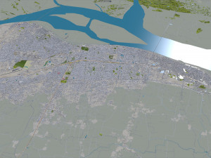 Patna city Bihar India 35km 3D Model