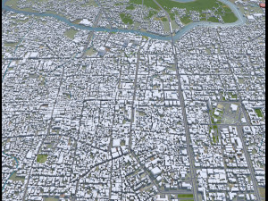 Pekanbaru city Riau Indonesia 35km 3D मॉडल