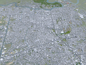 Pekanbaru city Riau Indonesia 35km 3D मॉडल