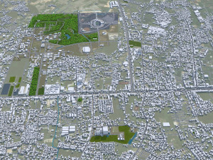 Pekanbaru city Riau Indonesia 35km 3D मॉडल