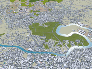 Pekanbaru city Riau Indonesia 35km 3D मॉडल