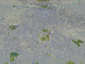 Pekanbaru city Riau Indonesia 35km 3D मॉडल