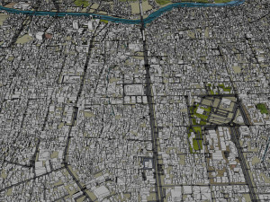 Pekanbaru city Riau Indonesia 35km 3D मॉडल