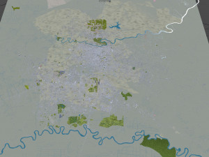 Pekanbaru city Riau Indonesia 35km 3D मॉडल