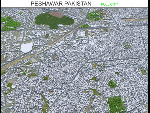 Peshawar city Pakistan 30km Model 3D