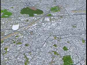 Peshawar city Pakistan 30km 3D Модель