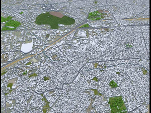 Peshawar city Pakistan 30km 3D Model