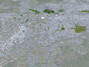 Peshawar city Pakistan 30km 3D Модель