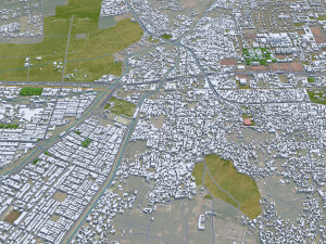 Peshawar city Pakistan 30km 3D Модель