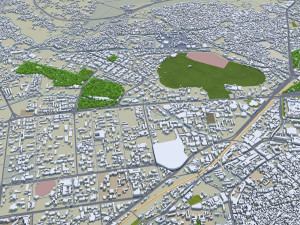 Peshawar city Pakistan 30km 3D Модель