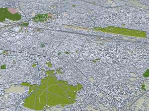 Peshawar city Pakistan 30km 3D Модель