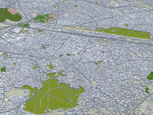 Peshawar city Pakistan 30km 3D Model