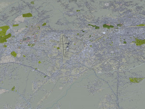 Peshawar city Pakistan 30km 3D Модель