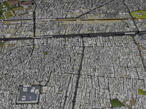 Peshawar city Pakistan 30km 3D Модель