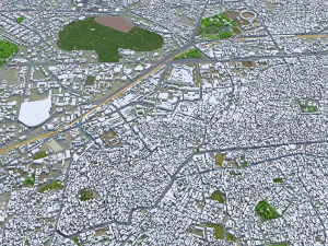 Peshawar city Pakistan 30km 3D Model