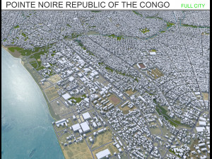 Pointe Noire Republic of the Congo 30km 3D Model